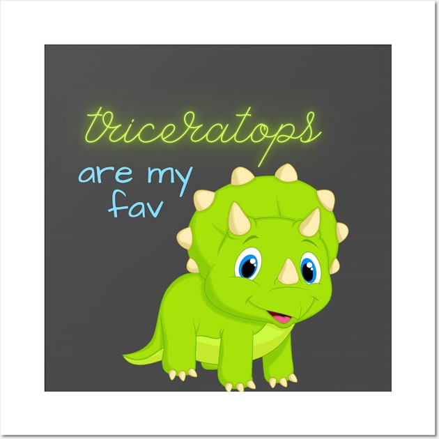 Triceratops are my favorite! Wall Art by DizDreams with Travel Agent Robyn